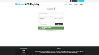 
                            8. Log in - National AED Registry