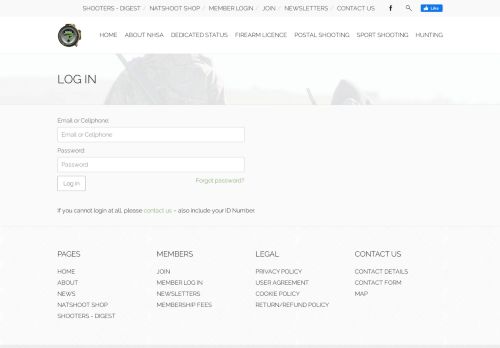 
                            12. Log in | National Hunting and Shooting Association