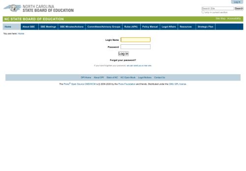 
                            8. Log in - NC State Board of Education