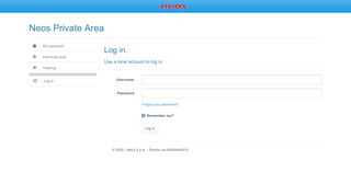 
                            1. Log in - Neos SpA Private Area