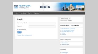 
                            1. Log In – Network TwentyOne India
