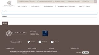 
                            7. Log in | New College