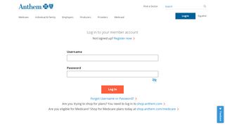 
                            1. Log in: New & Registered Members | Anthem.com