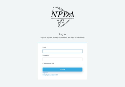 
                            10. Log in - NPDA