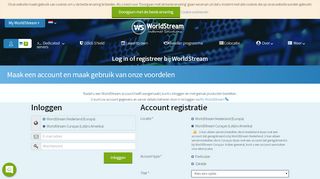 
                            1. Log in of registreer bij WorldStream | WorldStream