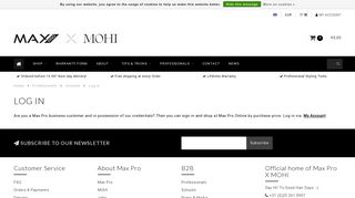 
                            6. Log in - Official home of Max Pro X MOHI - Maxprohair.com
