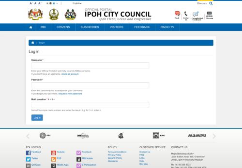 
                            4. Log in | Official Portal of Ipoh City Council (MBI) - Majlis ...