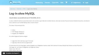 
                            3. Log-In ohne MySQL | lima-city