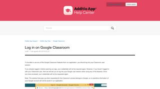 
                            6. Log in on Google Classroom – Additio App Support