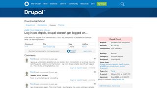 
                            13. Log in on phpbb, drupal doesn't get logged on... [#780656 ...