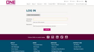
                            3. Log in | ONE