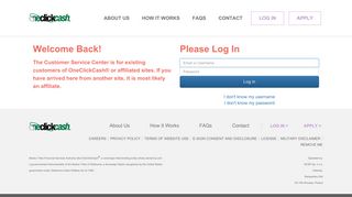 
                            6. Log In - OneClickCash