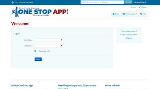 
                            9. Log in - onestopapp - NOLA.gov