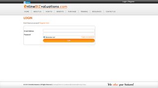 
                            9. Log in | Online Business Valuations