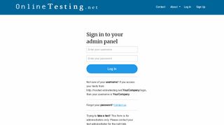 
                            6. Log In - OnlineTesting.net - The smart way to run online exams