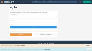 
                            3. Log In | OpenSnow