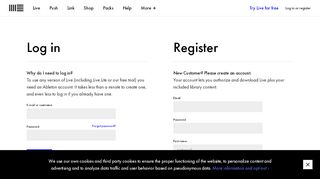 
                            1. Log in or create an account | Ableton