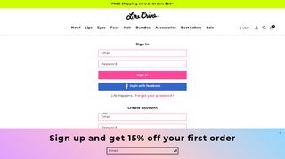 
                            7. Log In or Create an Account - Lime Crime