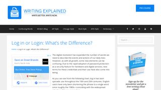 
                            9. Log in or Login: What's the Difference? - Writing Explained