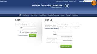 
                            8. Log-in or Sign up | Assistive Technology Australia | ILC NSW