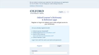 
                            5. Log in - Oxford Learner's Dictionary & Reference apps