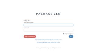 
                            4. Log in / Package Zen