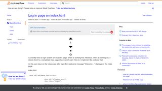 
                            1. Log in page on index.html - Stack Overflow