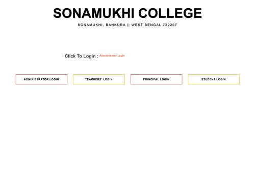 
                            9. Log In Page - sonamukhi college