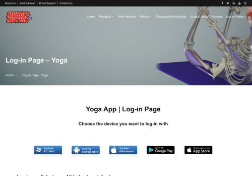 
                            11. Log-In Page - Yoga | Muscle&Motion - Strength Training Anatomy ...
