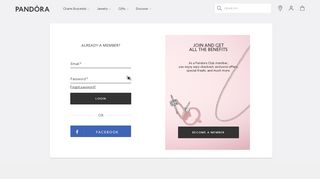 
                            4. Log In - PANDORA Jewelry