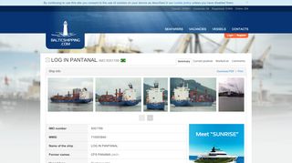 
                            10. LOG IN PANTANAL, Container ship, IMO 9351799 | Vessel details ...