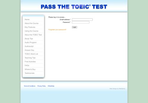 
                            10. Log in - Pass the TOEIC Test
