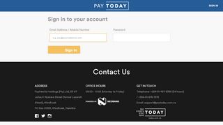 
                            9. Log In · PayToday