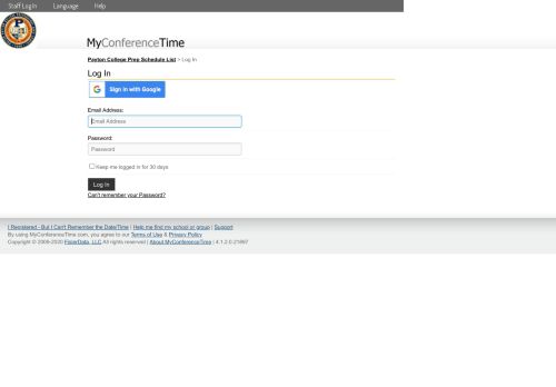 
                            4. Log In - Payton College Prep MyConferenceTime.com