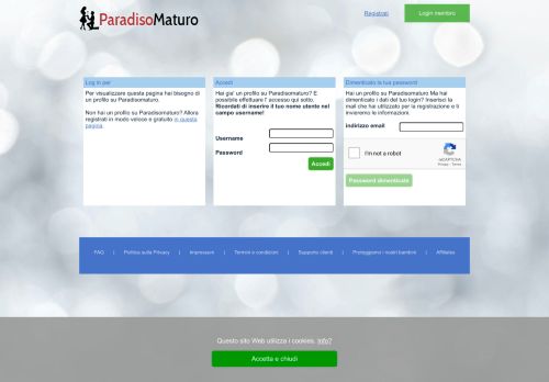 
                            1. Log in per - Paradisomaturo contatto