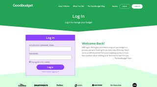 
                            9. Log in | Personal Budget Software | Goodbudget