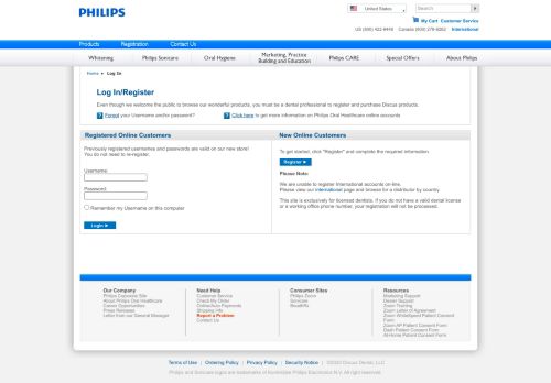 
                            4. Log In - Philips Oral Healthcare - Dental