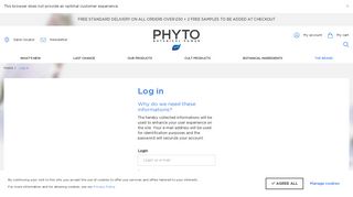 
                            10. Log in - PHYTO HAIRCARE