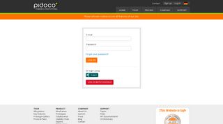 
                            4. Log in - Pidoco