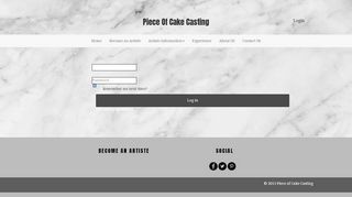 
                            12. Log in - Piece Of Cake Casting