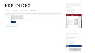 
                            5. Log In - PKP Index - Simon Fraser University