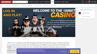 
                            8. Log In, Play, and Win Free Bonus Cash from 188BET Casino