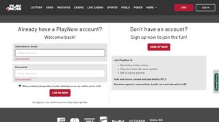 
                            3. Log in | PlayNow.com