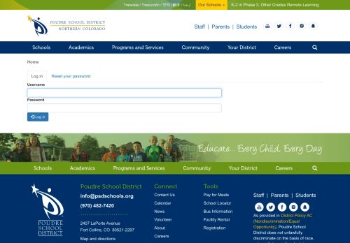
                            3. Log in | Poudre School District