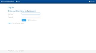 
                            5. Log in - PowerTrack Web Portal