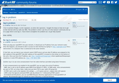 
                            3. log in problem - SharkRF community forums