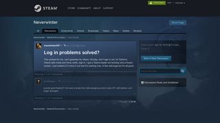 
                            11. Log in problems solved? :: Neverwinter General Discussions