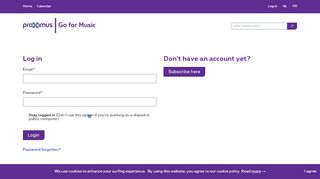 
                            9. Log in - Proximus Go For Music