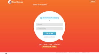 
                            1. Log In - QueOpinas.com: ¡Gana dinero tomando encuestas!