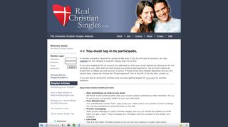 
                            4. Log in - Real Christian Singles